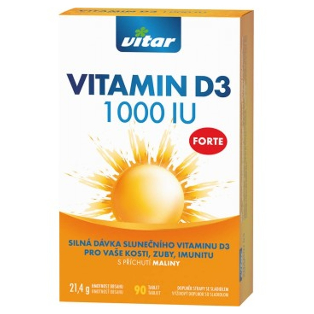 Levně VITAR Vitamin D3 Forte 1000 IU 90 tablet