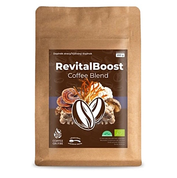 RENOVALITY Revital boost mushroom coffee blend BIO 200 g (Mletá káva) - BIO, 100% Arabica