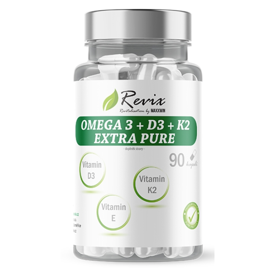 REVIX Omega 3 + D3 + K2 extra pure 90 kapslí