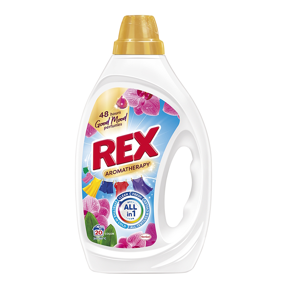 REX Aromatherapy Prací gel Orchid Color 20 praní 900 ml