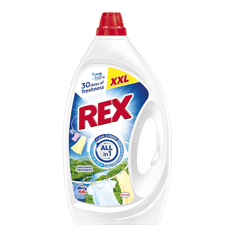 REX Prací gel Amazonia Freshness 66 praní 2,97 l