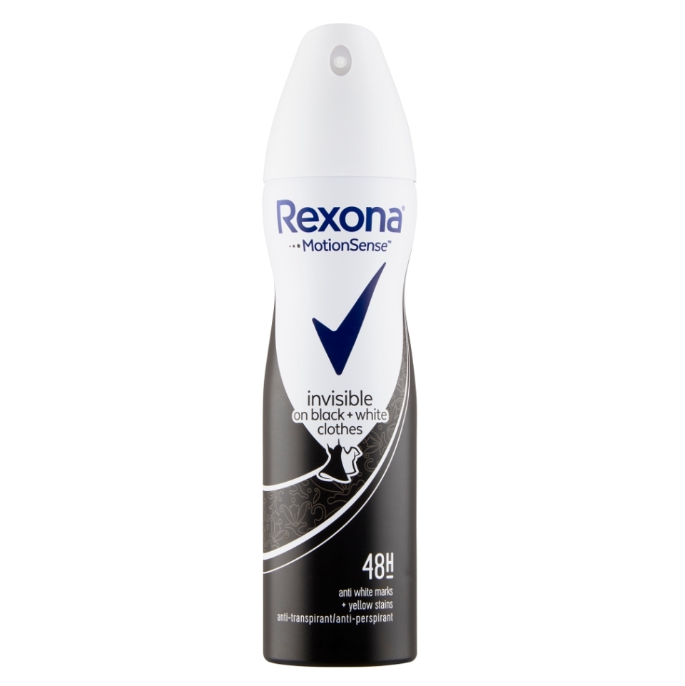 REXONA Invisible on Black + White Clothes Antiperspirant sprej 150 ml