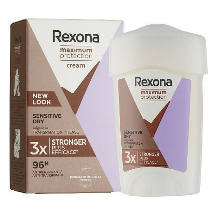 Fotografie REXONA Maximum Protection Tuhý deodorant Sensitive Dry 45 ml Rexona