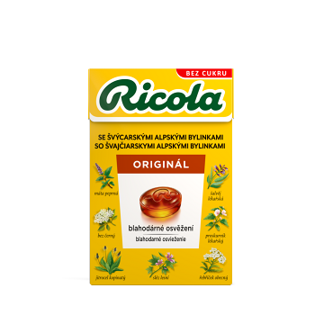 RICOLA Bylinné bonbóny bez cukr originální bylinná směs 40 g