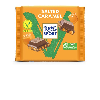 RITTER SPORT Čokoláda se slaným karamelem vegan 100 g, expirace