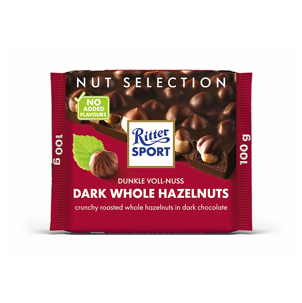 RITTER SPORT Hořká čokoláda s celými ořechy 100 g