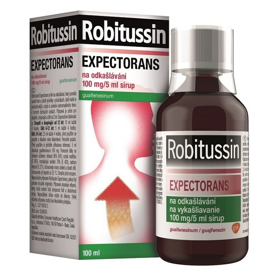E-shop ROBITUSSIN Expectorans na odkašlávání sirup 100 ml 100 mg/5 ml