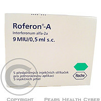 ROFERON-A 9 MIU/0,5 ML  5X0.5ML/9MU S Injekční roztok