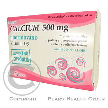 Rosen Calcium 500mg perlivé pastilky 20ks