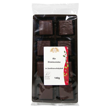 ROSENGARTEN Perníčky s marcipánem v hořké čokoládě BIO 140 g, expirace