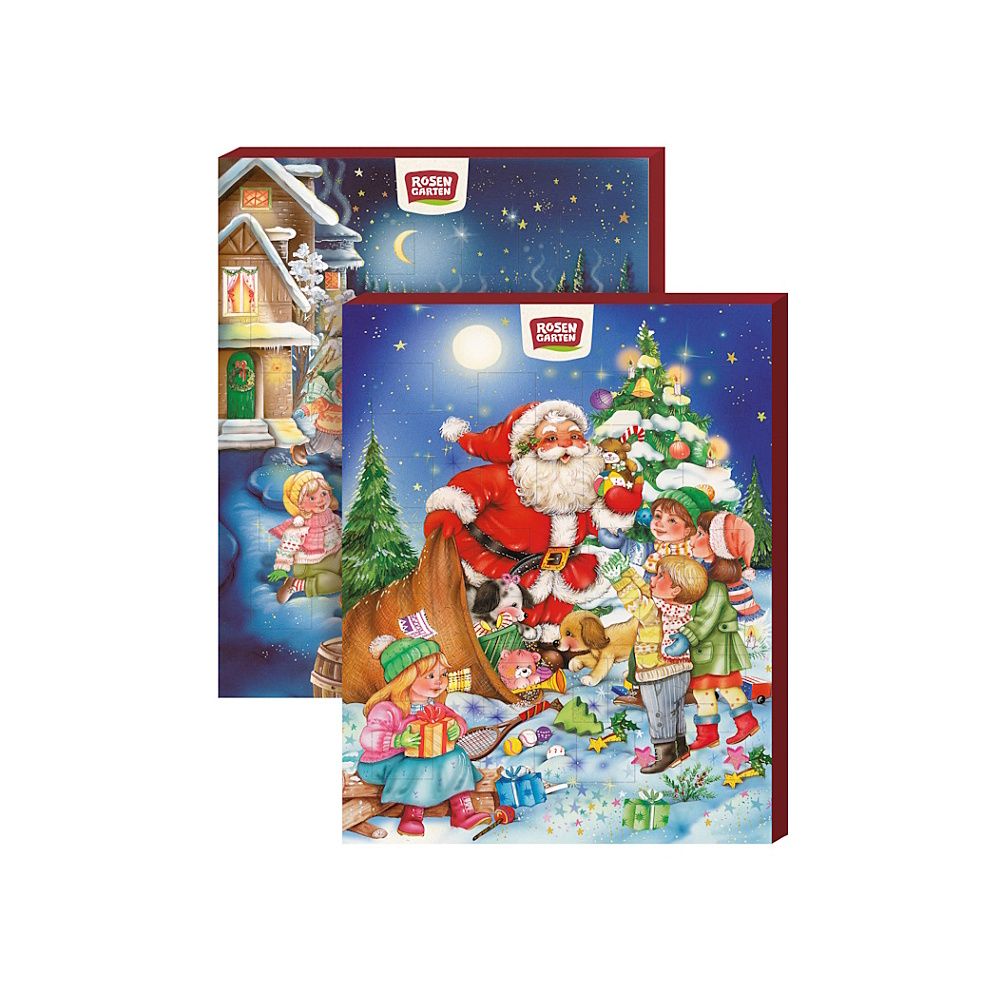 ROSENGARTEN Kalendář adventní z mléčné čokolády BIO 75 g