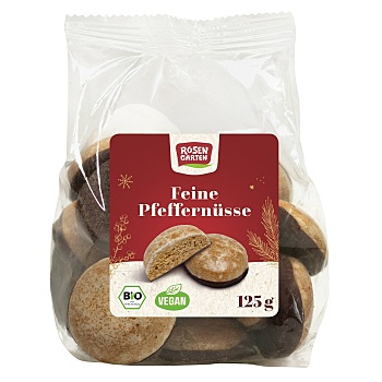 ROSENGARTEN Kořeněné mini perníčky s hořkou čokoládou BIO 125 g (Trvanlivé sladké pečivo) - BIO