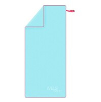 NILS Aqua NAR13 ručník z mikrovlákna světle modrý-růžový 200 x 90 cm