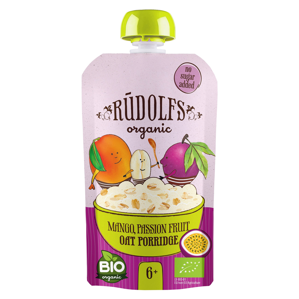 E-shop RUDOLFS Bio kapsička mango, celozrnná ovesná kaše 6m+ 110 g