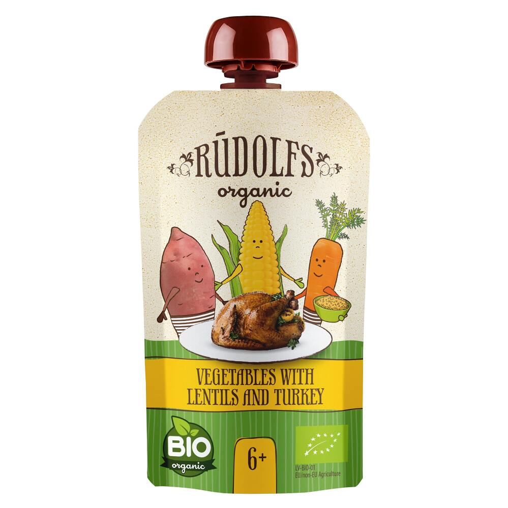 E-shop RUDOLFS Bio kapsička zelenina, čočka, krůtí maso 6m+ 110 g