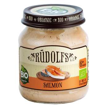 RUDOLFS Bio losos 6m+ 120 g (Příkrmy s masem)