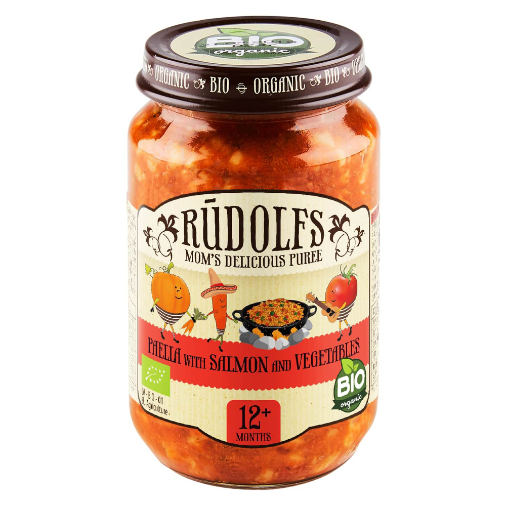 E-shop RUDOLFS Bio paella s lososem a zeleninou 12m+ 190 g