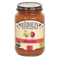 RUDOLFS Bio příkrm jablko a švestky 4m+ 190 g