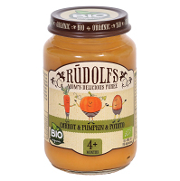 RUDOLFS Bio příkrm mrkev, dýně a brambory 4m+ 190 g