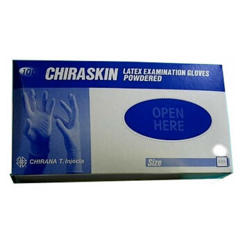 Rukavice vyšetřovací nesterilní latex Chiraskin 100ks L