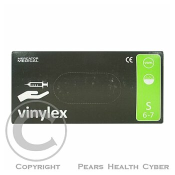 Rukavice zdravotnické vyšetřovací VINYLEX-pudrované velikost S 100ks