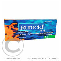 RUTACID  20X500MG Žvýkací tablety