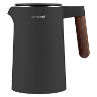 CONCEPT RK3305 Rychlovarná konvice s regulací teploty tmavě šedá 1,5 l