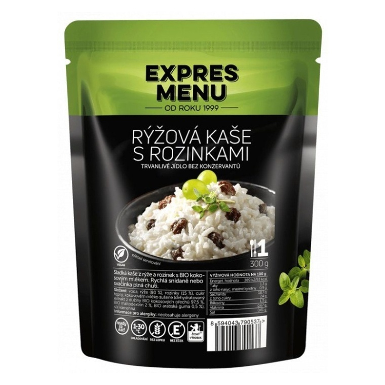 E-shop EXPRES MENU Rýžová kaše s rozinkami 300 g