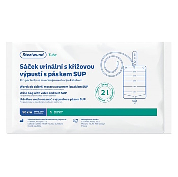 STERIWUND Sáček urinální SUP s páskem a křížovou výpustí 2000 ml 1 kus (Urostomické pomůcky)