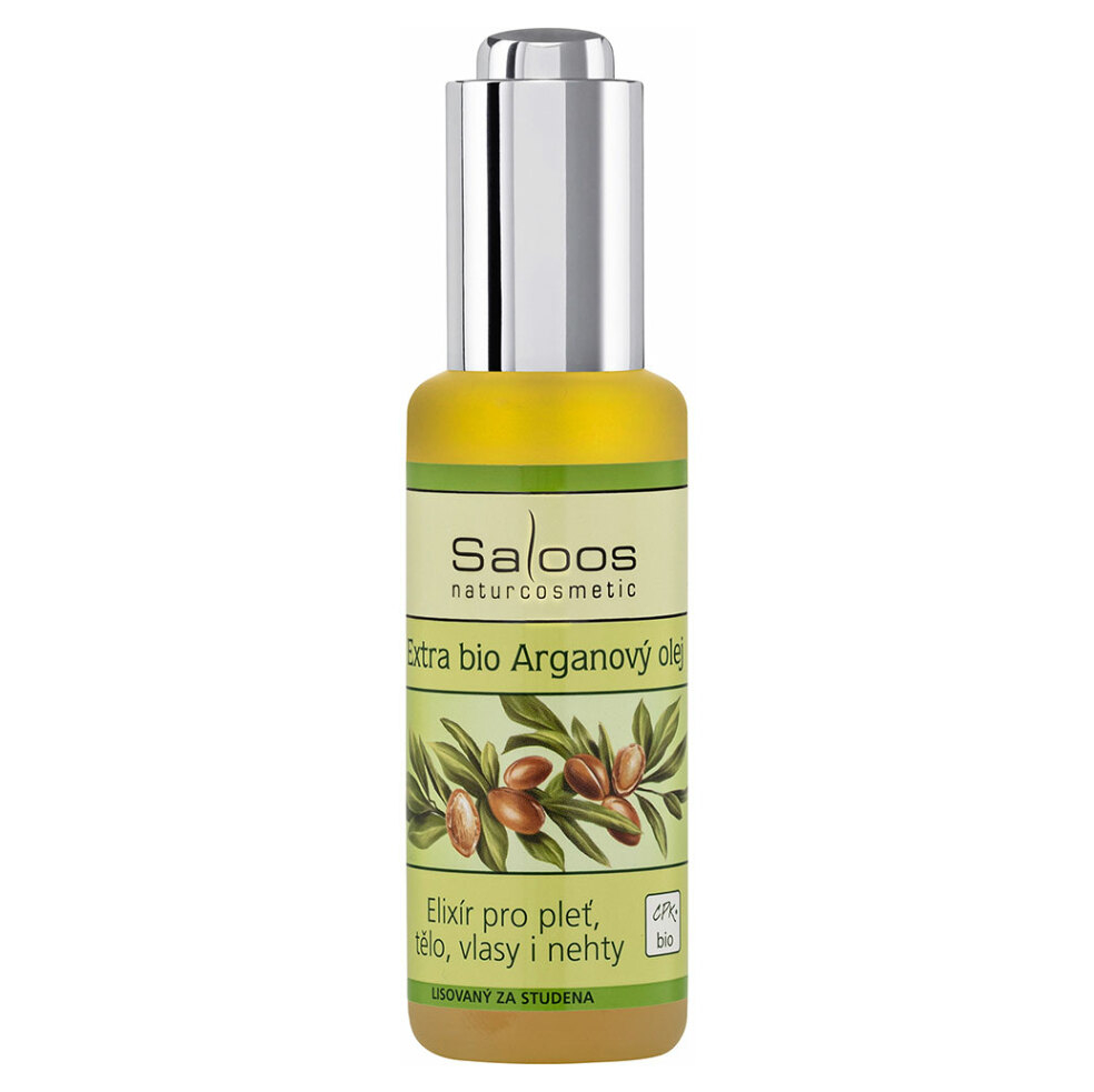 SALOOS Bio Arganový olej extra Elixír pro pleť, tělo, vlasy i nehty 50 ml, poškozený obal