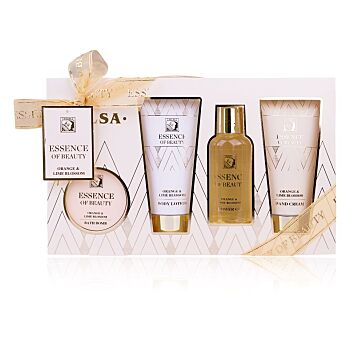 SALSA Koupelový set Essence of Beauty s fizzerem Dárkové balení 4 kusy (Kosmetické balíčky) - Hydratační, Čistící