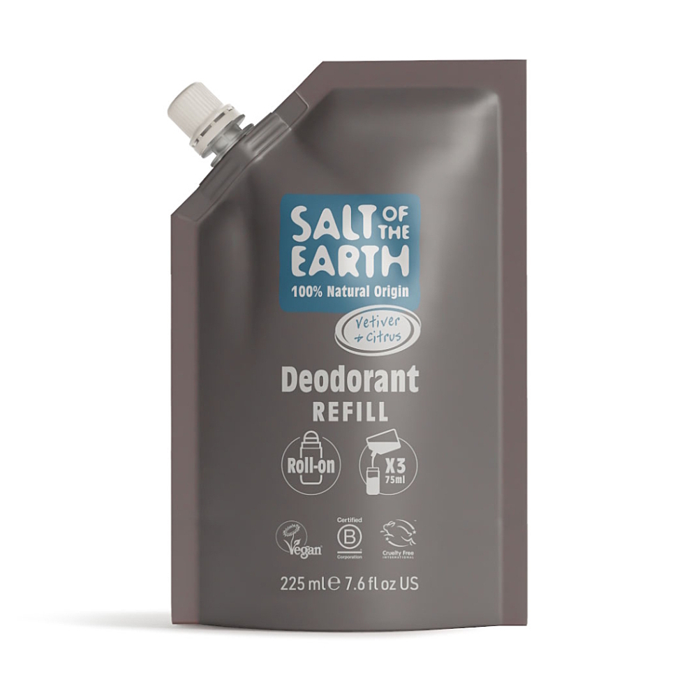 SALT OF THE EARTH Přírodní deo roll-on náplň vetiver & citrus 225 ml
