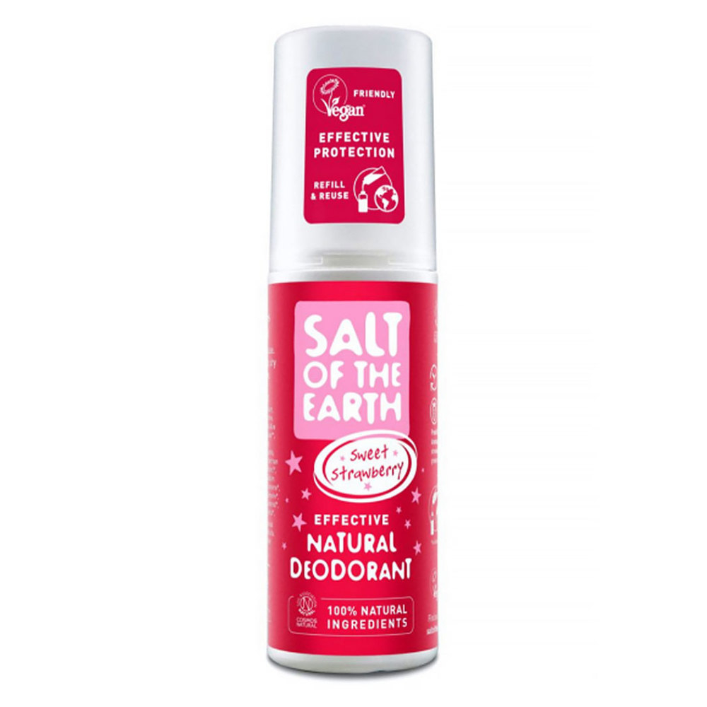 Levně SALT OF THE EARTH Přírodní minerální deodorant spray Sweet Strawberry pro dívky 100 ml