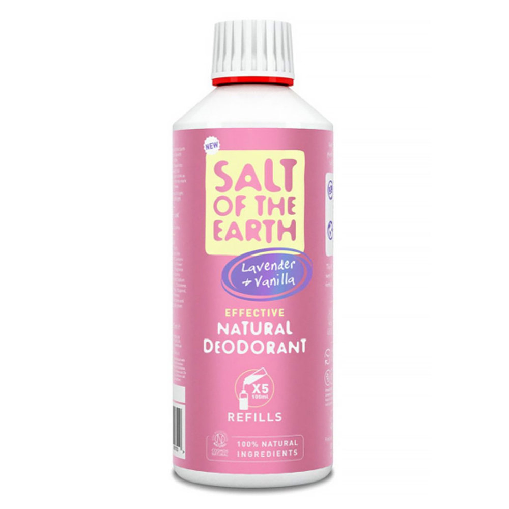 Levně SALT OF THE EARTH Přírodní minerální deodorant Levander & Vanilla náhradní náplň 500 ml