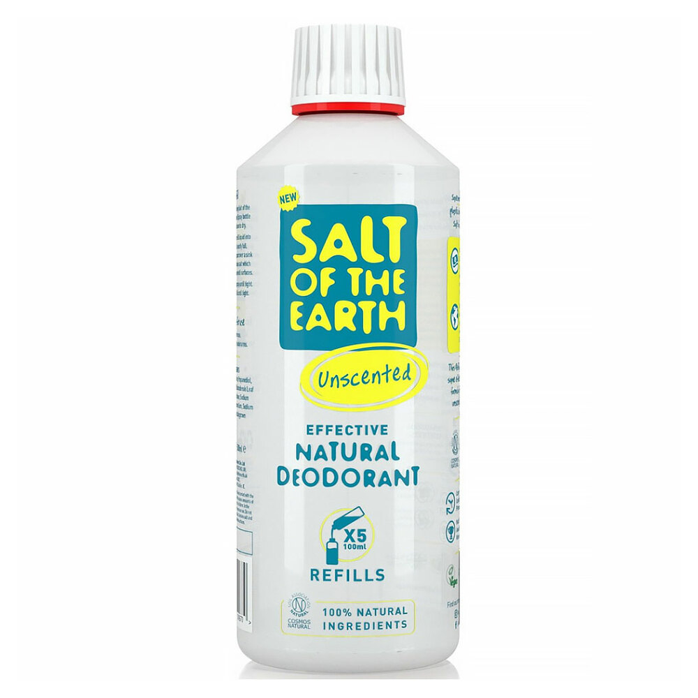 SALT OF THE EARTH Přírodní minerální deodorant Unscented bez vůně náhradní náplň 500 ml