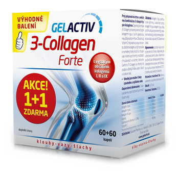SALUTEM GelActiv 3-Collagen Forte 60+60 kapslí ZDARMA