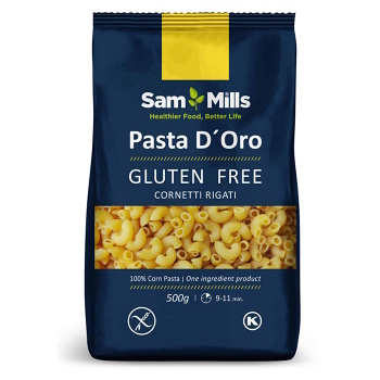 SAM MILLS Bezlepkové kukuřičné těstoviny Kolínka 500 g (Bezlepkové těstoviny)