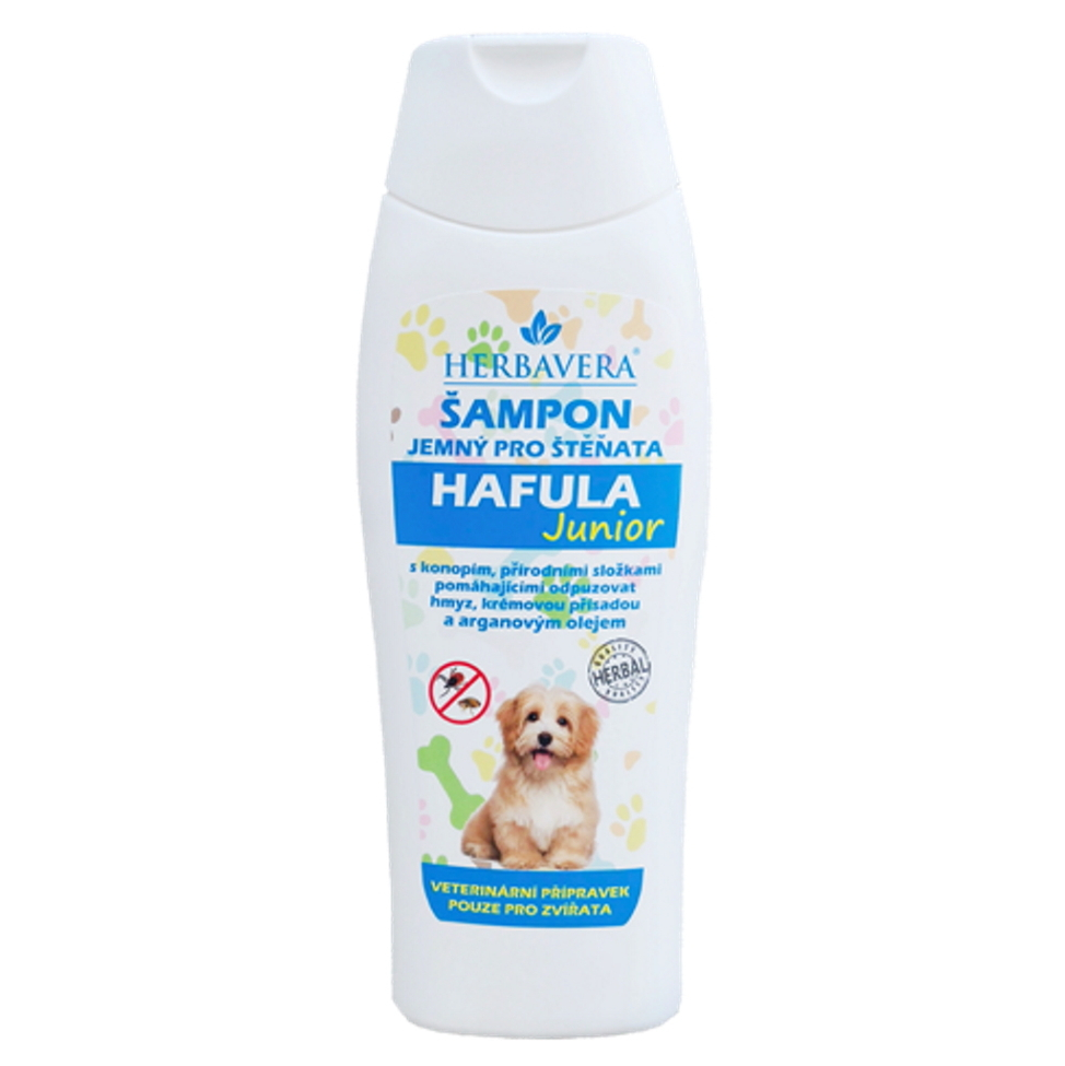 E-shop HERBAVERA Hafula šampon pro štěňata junior antiparazit 250 ml