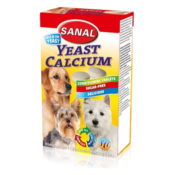 SANAL Yeast Calcium kvasinky pes a.u.v. 100 tablet