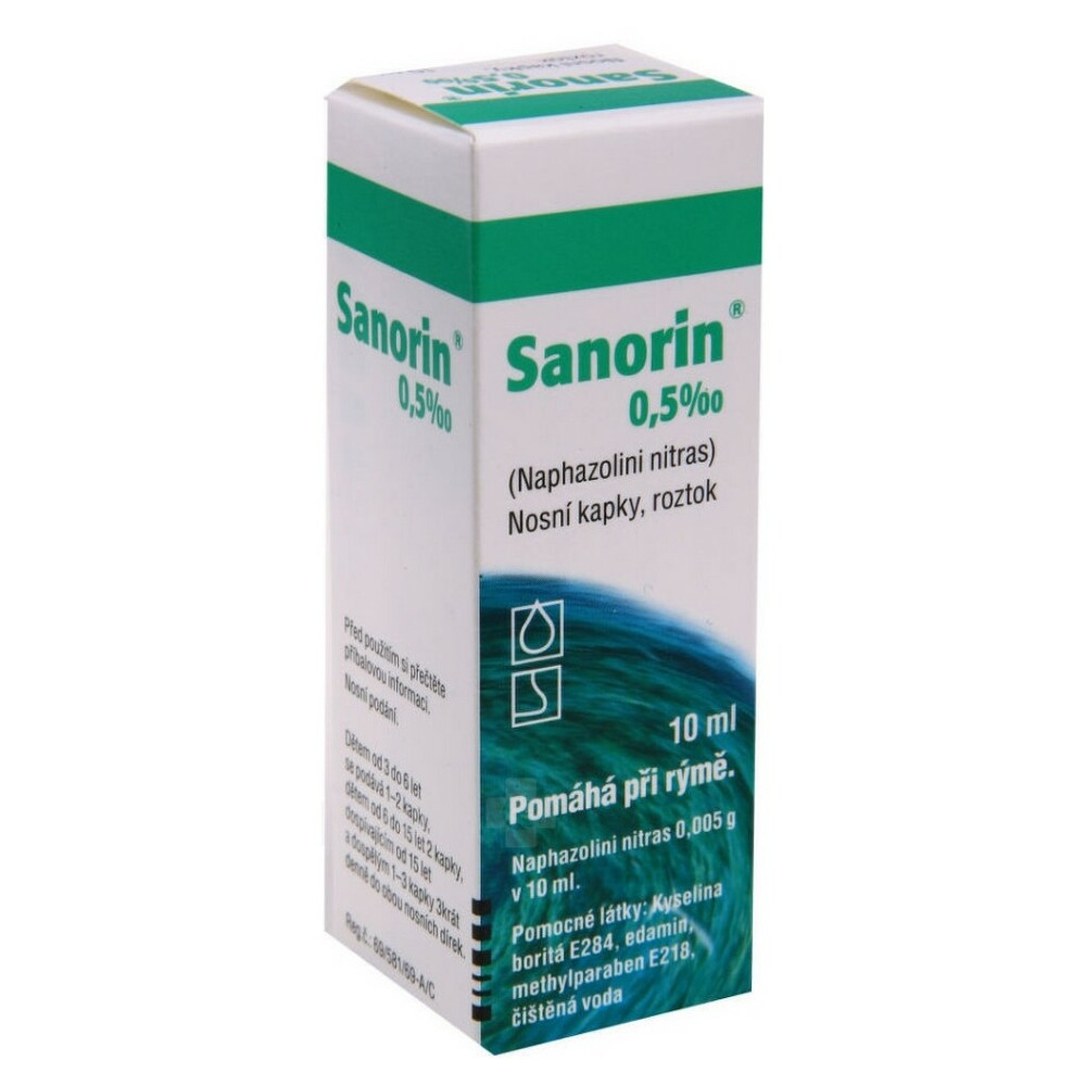 Levně SANORIN 0,5‰ Nosní kapky, roztok 10 ml