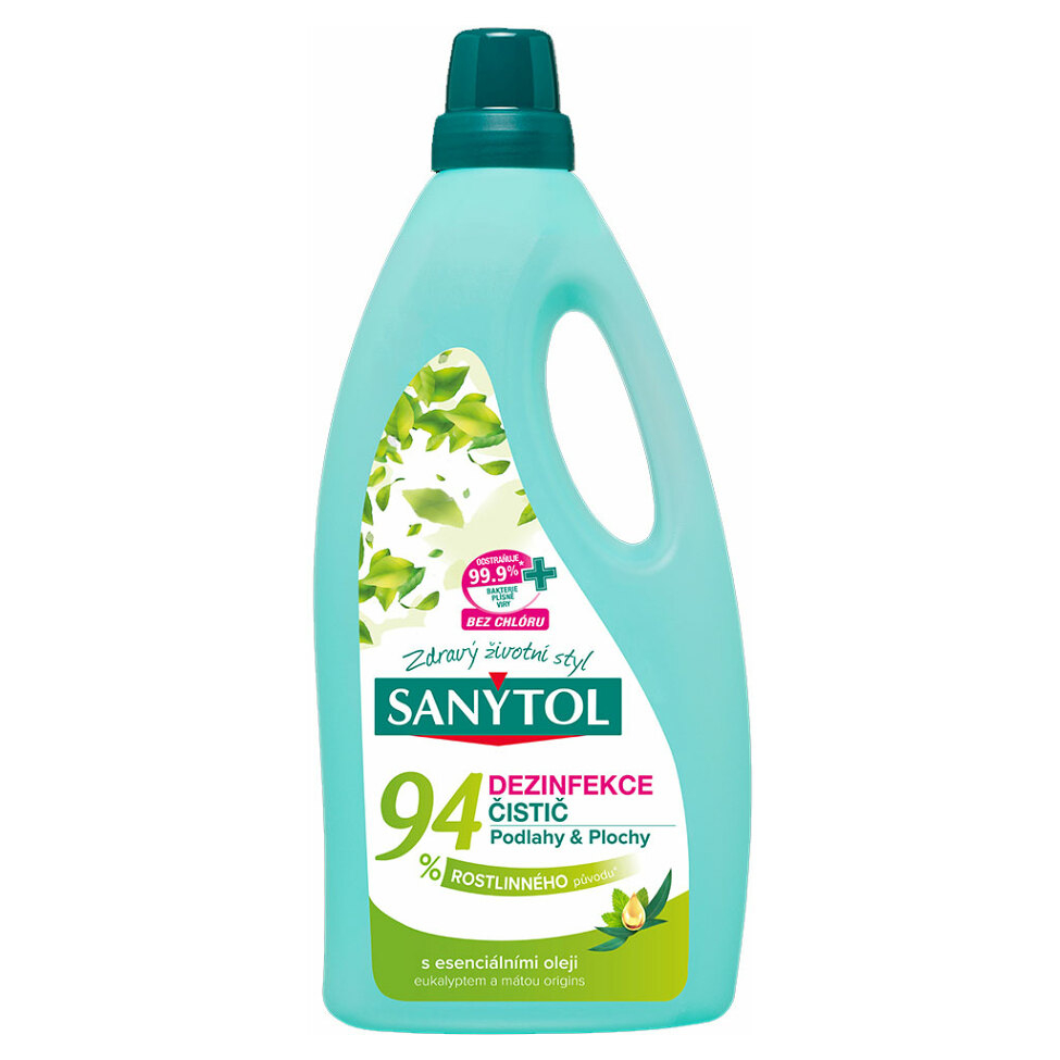 E-shop SANYTOL Dezinfekční univerzální čistič na podlahu 94% rostlinného původu 1 l