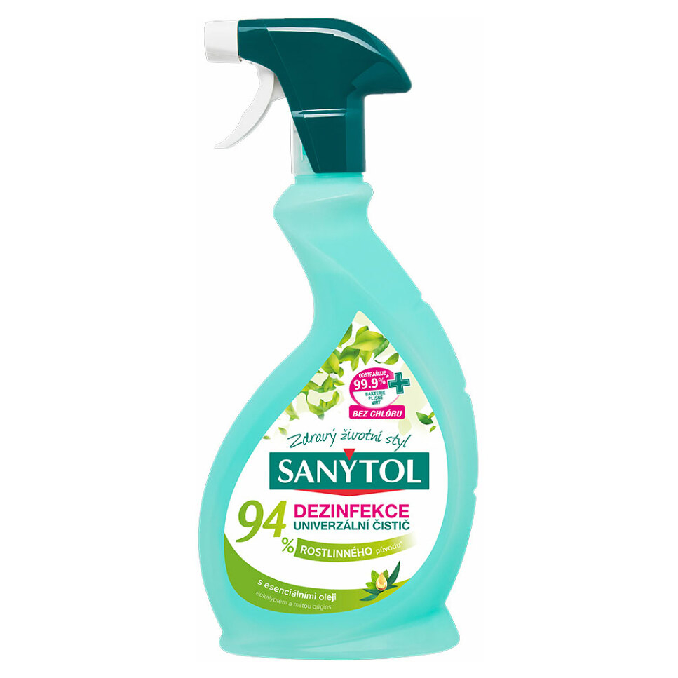 E-shop ﻿SANYTOL Dezinfekční univerzální čistič sprej 94% rostlinného původu 500 ml