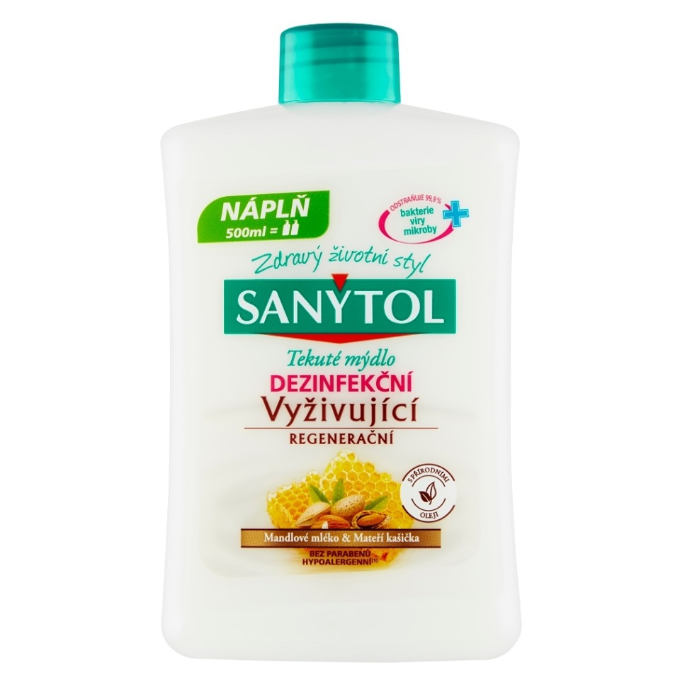 E-shop SANYTOL Dezinfekční mýdlo vyživující náhradní náplň 500 ml