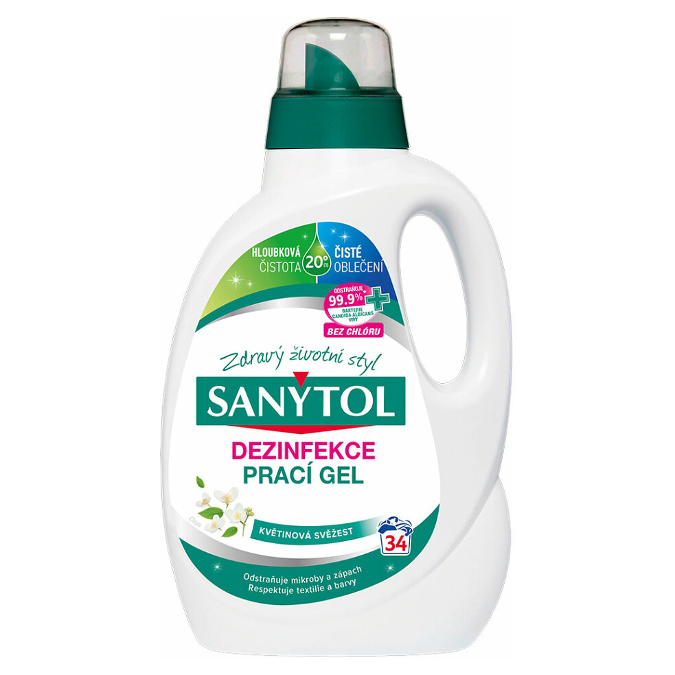 E-shop SANYTOL dezinfekční prací gel květinová vůně 34 dávek 1,7 l