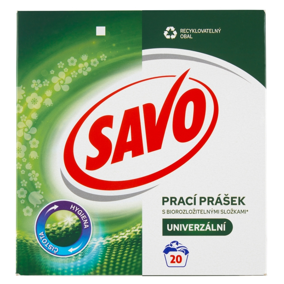 E-shop SAVO Prací prášek Univerzální 20 praní 1,4 kg