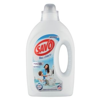 SAVO Bez chloru White Prací gel 20 pracích dávek gel