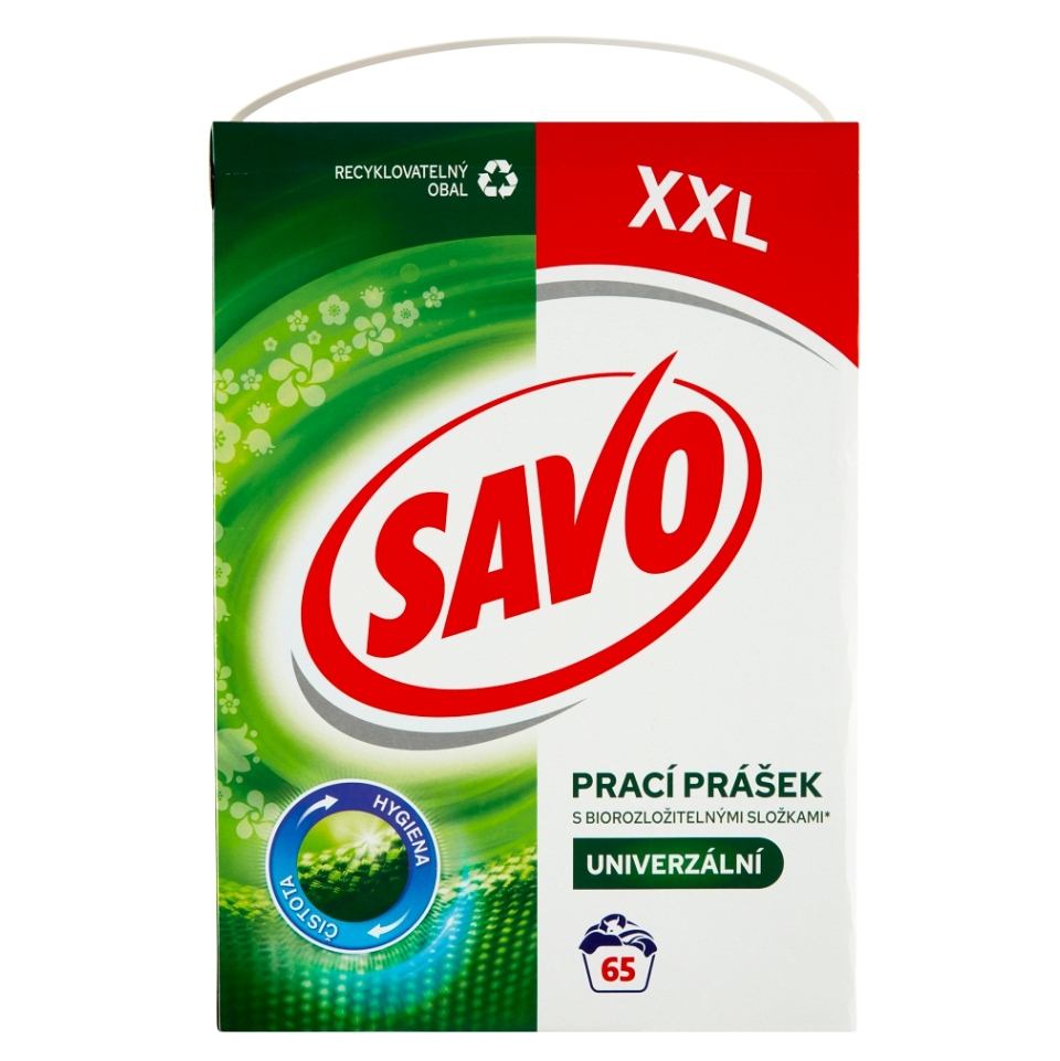 SAVO Prací prášek Univerzální Box 65 praní 4,55 kg