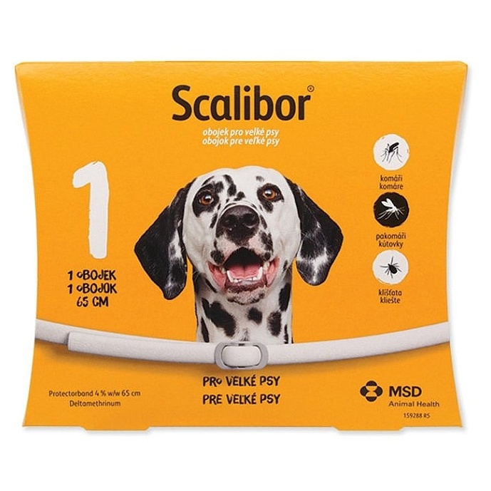 E-shop SCALIBOR Antiparazitní obojek pro velké psy 65 cm