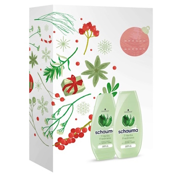 SCHAUMA 7 Herbs Šampon 250 ml + Kondicionér 250 ml Dárkové balení (Kosmetické balíčky) - Regenerační, Ošetřující