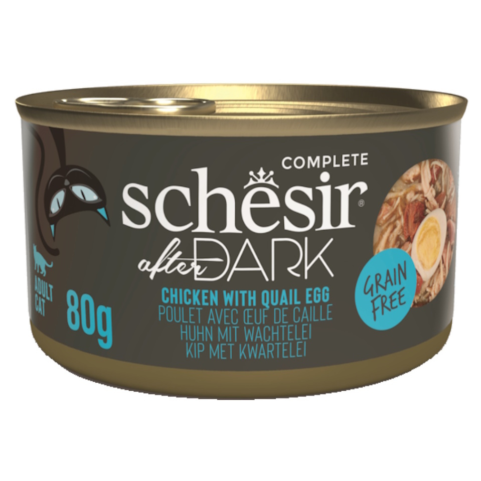 SCHESIR After Dark Wholefood konzerva pro kočky kuře a vejce 80 g